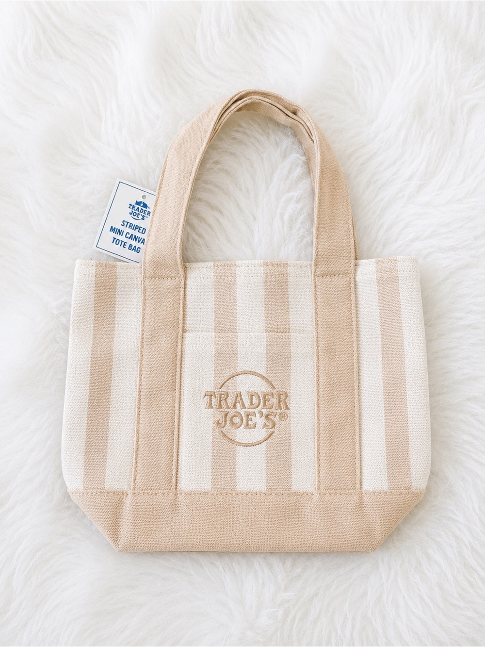 Trader Joe’s Mini Striped Tote Bags -New - Picture 2 of 5
